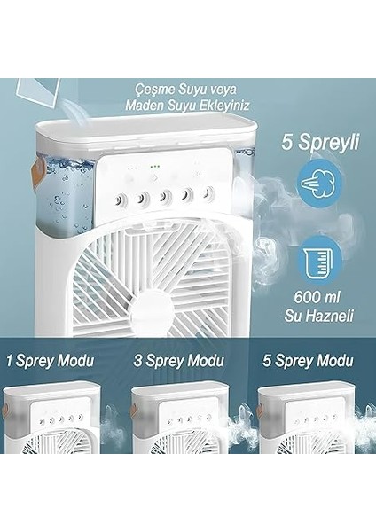 Vantilatör Masaüstü Süper Sessiz Masa Fan Su Püskürtmeli Mini El Hava Senletici Nemlendirici fırsatları