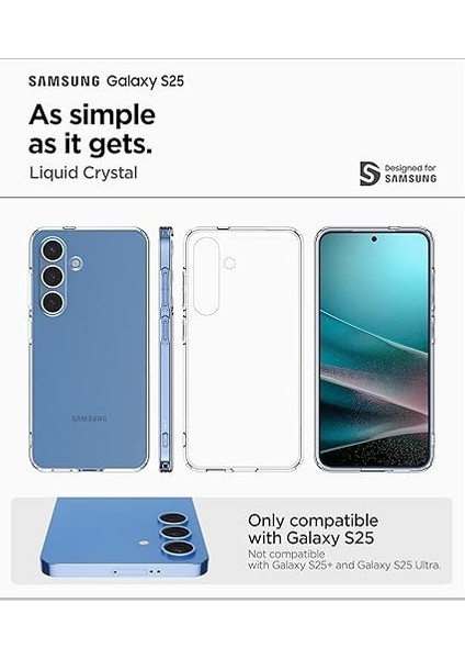 Galaxy S25 ile Uyumlu Ince Kılıf Liquid Crystal Sararma Karşıtı Duraclear Hava Kanalı Teknolojisi Askeri Sınıf Koruma Crystal Clear Şeffaf Kapak - ACS08995 fiyatları