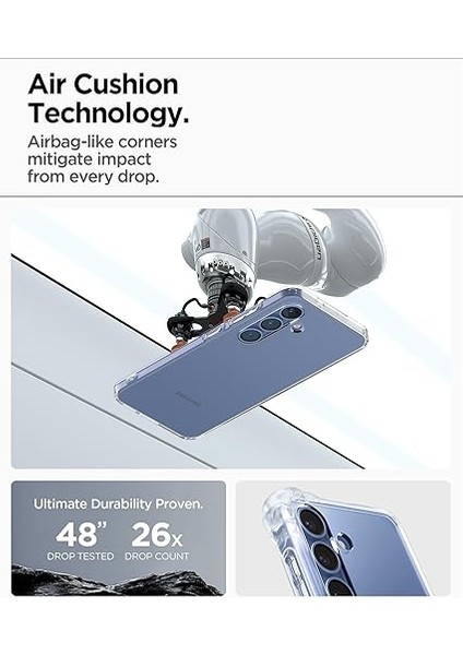 Galaxy S25 ile Uyumlu Ince Kılıf Liquid Crystal Sararma Karşıtı Duraclear Hava Kanalı Teknolojisi Askeri Sınıf Koruma Crystal Clear Şeffaf Kapak - ACS08995 indirimleri