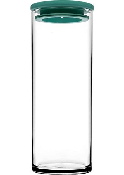 Breakfast Club Yeşil Plastik Kapakli Cam Kavanoz, Şeffaf, 120 cc