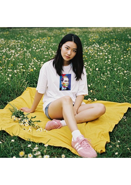 Atatürk Pop Art Oversize Tişört - Beyaz fiyatları