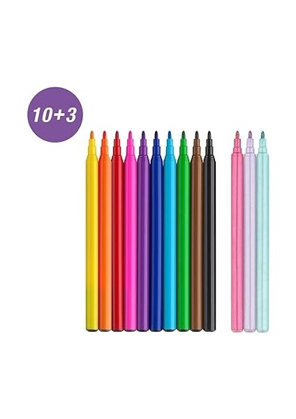 Unicorn Keçeli Kalem, Sınırlı Sayıda, 10 Renk, 3 Parıltılı modelleri