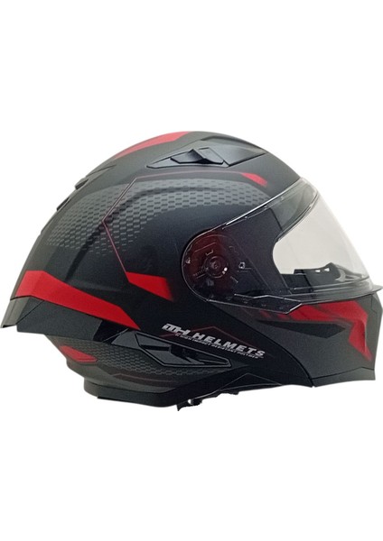 928 Çene Açılır Mat Kırmızı Kask modelleri