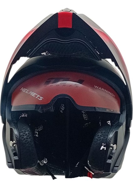 928 Çene Açılır Mat Kırmızı Kask fırsatları