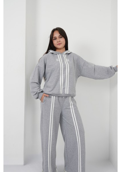 Kız Çocuk Cizgi Kapşonlu Takım indirimleri