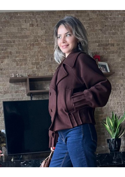 Premium Kalite Kadın Kısa Kaşe Kaban | Trend Oversize Muadil Model