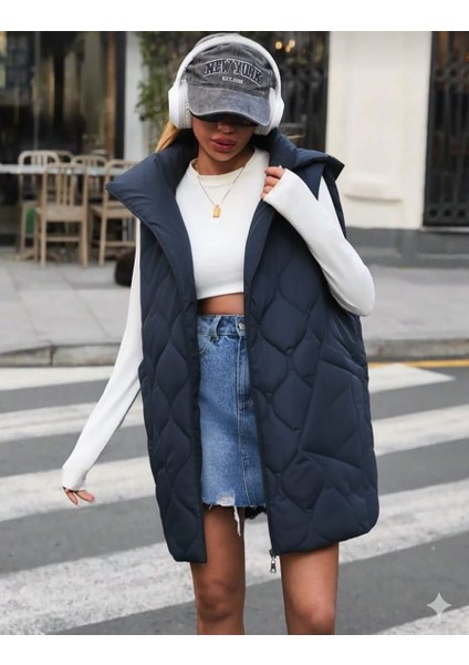 Kapşonlu Kapitone Yelek