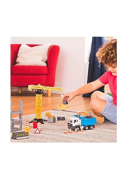 By Battat - Ir Çocuk Damperli Kamyon ve Aksesuarlar Için - Pretend Toy, Signs, Beams, & More - 3 Yıl - Inşaat Vinç Oyun Seti (62 Adet), Çok Renkli (Branford Ltd. WH1273Z) modelleri