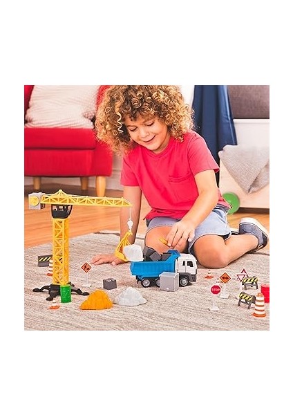 By Battat - Ir Çocuk Damperli Kamyon ve Aksesuarlar Için - Pretend Toy, Signs, Beams, & More - 3 Yıl - Inşaat Vinç Oyun Seti (62 Adet), Çok Renkli (Branford Ltd. WH1273Z) fırsatları