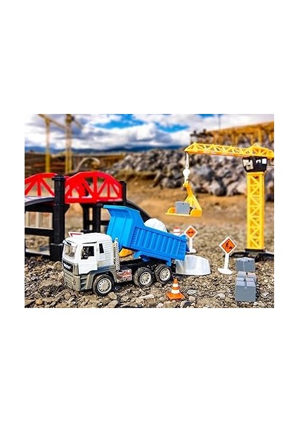 By Battat - Ir Çocuk Damperli Kamyon ve Aksesuarlar Için - Pretend Toy, Signs, Beams, & More - 3 Yıl - Inşaat Vinç Oyun Seti (62 Adet), Çok Renkli (Branford Ltd. WH1273Z) indirimleri