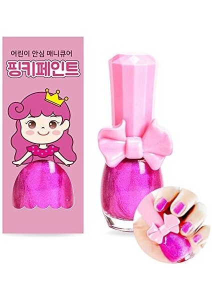 Pinky Cosmetic I'm Pinky Kids Nail Paint Shiny Pink Çocuklar Için Soyulabilir Oje