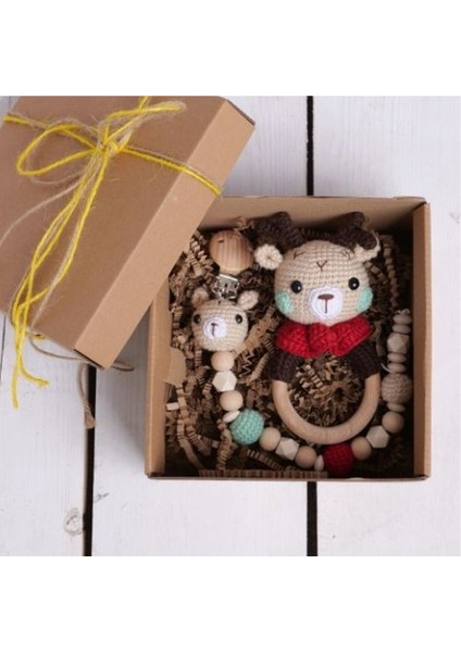 Hoşgeldin Bebek, Unisex, Yenidoğan Organik Bebek Hediye Seti Geyikcik