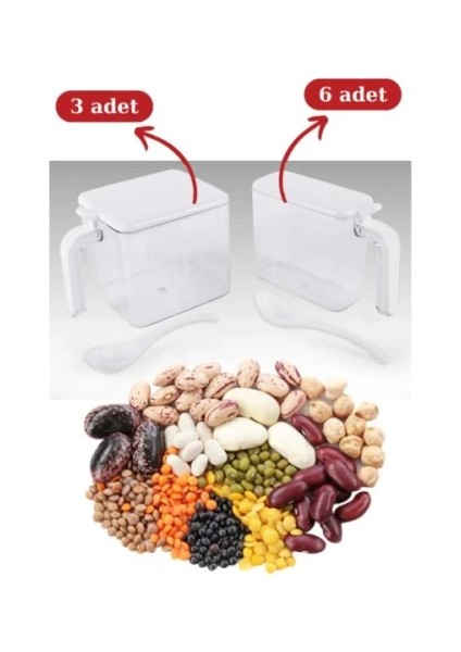 9'lu Standlı Kaşıklı Baharatlık Seti modelleri