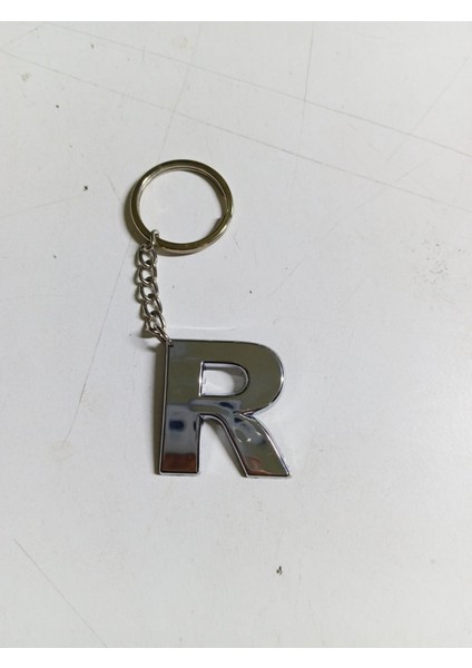 R Harfi Plastik Krom Kaplama Anahtarlık- Harf Çanta Süsü modelleri