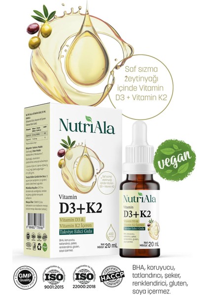 Vitamin D3 & K2 – 20 ml Damla Form