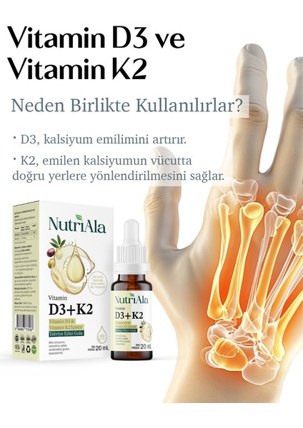 Vitamin D3 & K2 – 20 ml Damla Form modelleri