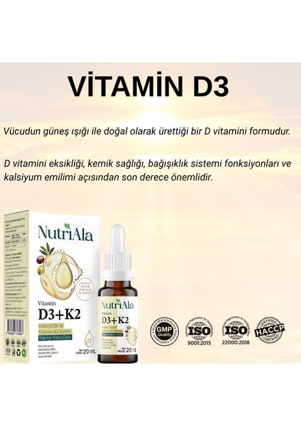 Vitamin D3 & K2 – 20 ml Damla Form fırsatları