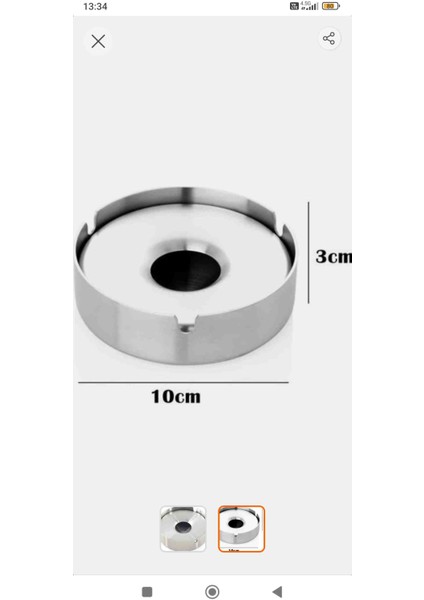 Skoçlu Mat Paslanmaz Çelik Küllük