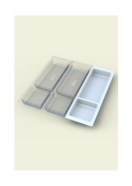 Mutfak Çekmece Içi Modüler Iki Bölmeli Kaşıklık, Beyaz 16CMX48CM(BOYDAN 4cm Kesilebilir) modelleri