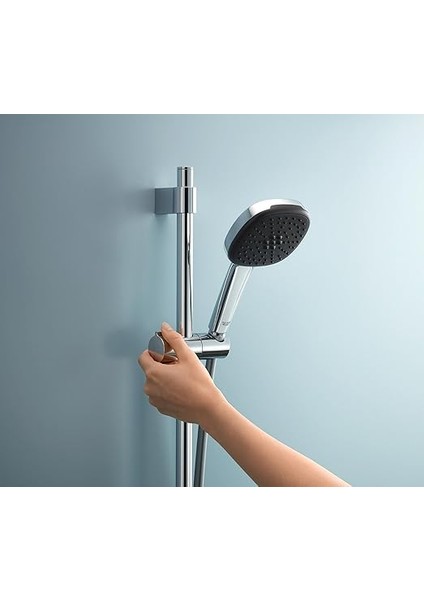 Vitalio Universal Sürgülü Ray, El Duşu Tutucu, Duş Başlığı Askısı, Hareketli, Ayarlanabilir, Quickglue S ile Montaj, Krom, 27724001 indirimleri