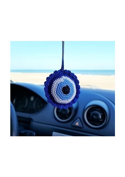 Zengin Nazarlık, El Yapımı Araba Aynası Süsü, Oto Dikiz Aynası Süsü, Stress Azaltıcı, Kapı Montajı, Mavi, Araç Dekorasyonu, Araç Aksesuarı fiyatları