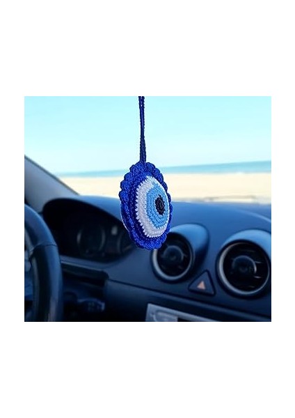 Zengin Nazarlık, El Yapımı Araba Aynası Süsü, Oto Dikiz Aynası Süsü, Stress Azaltıcı, Kapı Montajı, Mavi, Araç Dekorasyonu, Araç Aksesuarı indirimleri