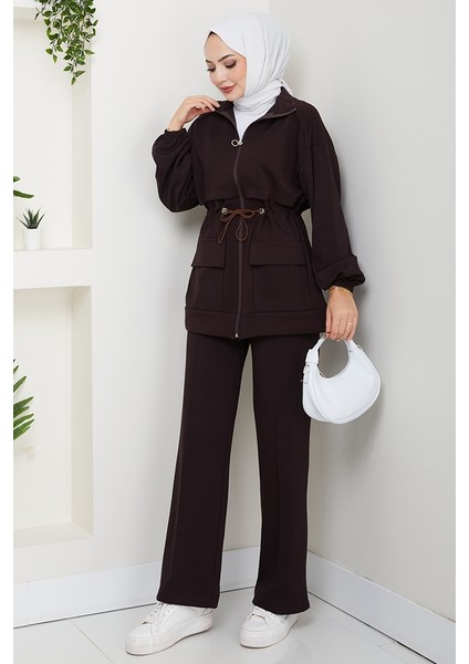 Kapak Cepli Oysho Ikili Takım 1652 - Acı Kahve