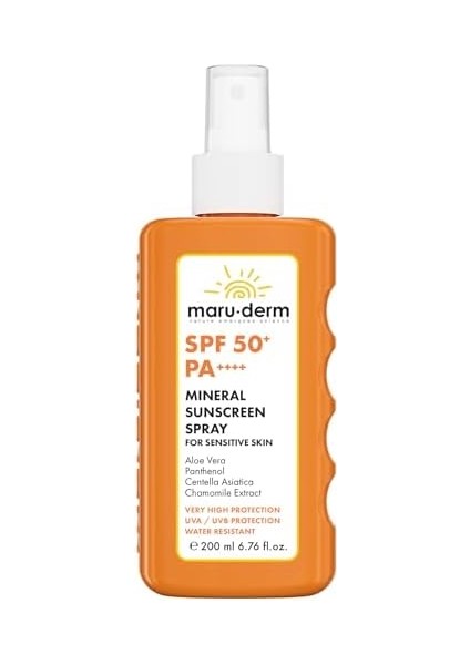 Maru.derm Spf 50+ Hassas Ciltler Için Mineral Vücut Güneş Kremi Spreyi 200 ml fiyatları