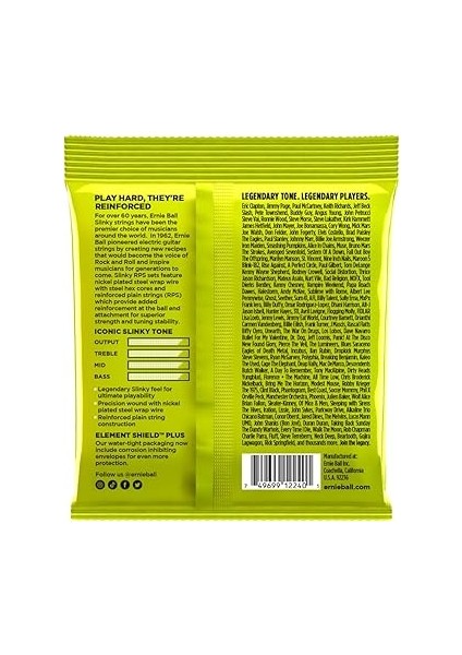 Ball Normal Slinky Rps Nikel Yara Elektro Gitar Telleri, Ölçü 10-46 fiyatları