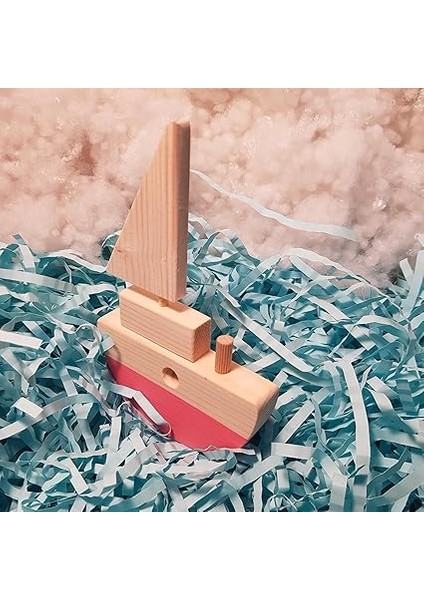 Oyuncak Baby Gemi, Dekoratif Doğal + 1+2+3+4 Yaş Erkek Kız Çocuklar Için Oyuncak Gemi (Gül Kurusu) fırsatları