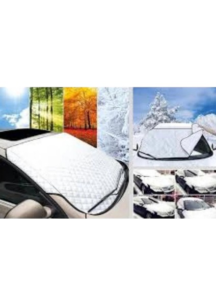 Oto Ön Cam Brandası Araç Camı Buzlanma Önleyici ve Koruyucu Branda Cam Üstü Kar Örtüsü Buz Brandası Güneş Önleyici ONP324 modelleri