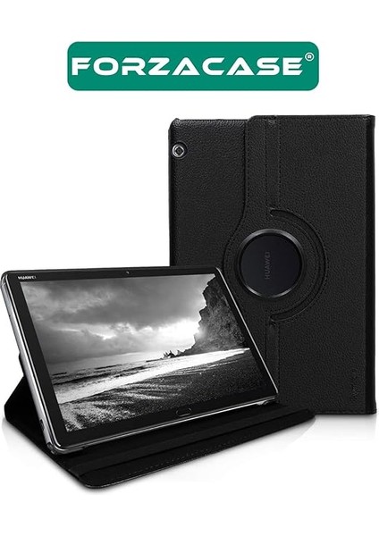 Huawei Mediapad T5 Için 360 Derece Döner Standlı Kılıf - FC012 (Pembe) fiyatları