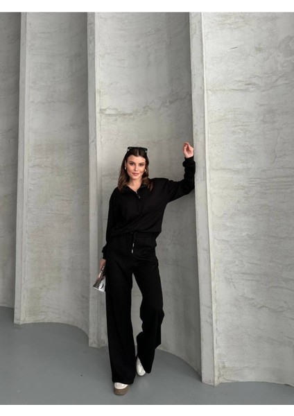 Kadın Fermuarlı Polo Yaka Modal Kumaş Eşofman Takım fiyatları