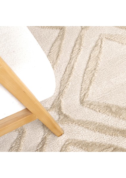 7/24 Plushy Doha Bej Salon Mutfak Halısı Yolluk modelleri