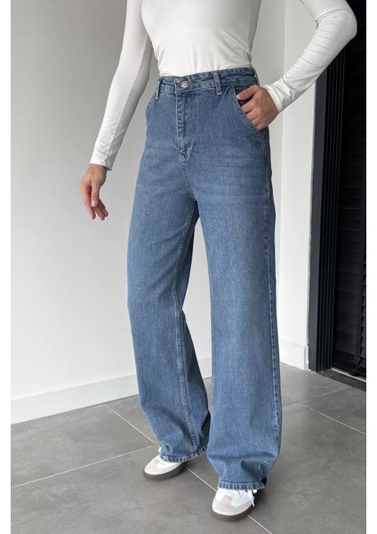 Kadın Yüksek Bel Palazzo Jean Kot Pantolon P-00018903 modelleri