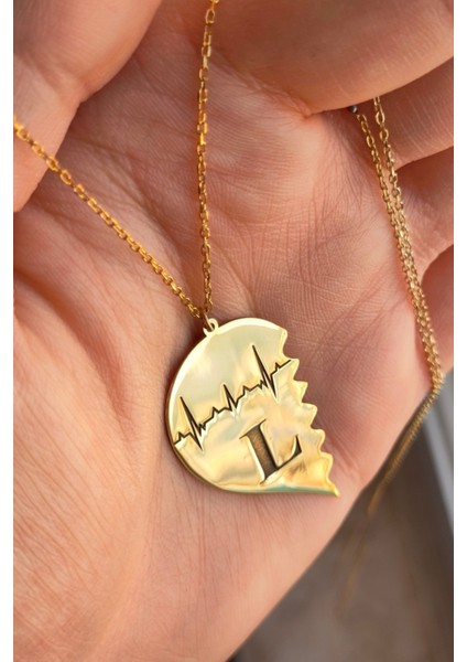 925 Ayar Gümüş Yarım Kalp Kolye