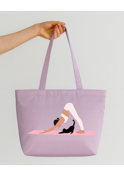 Yoga Tasarım Mat Saten Omuz Çantası