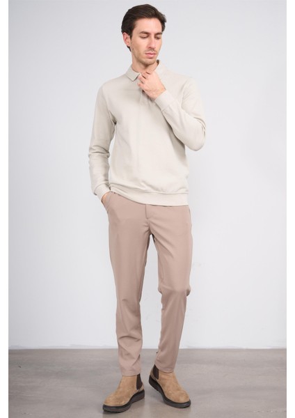 P-22 Bej Erkek Dobble Pantolon
