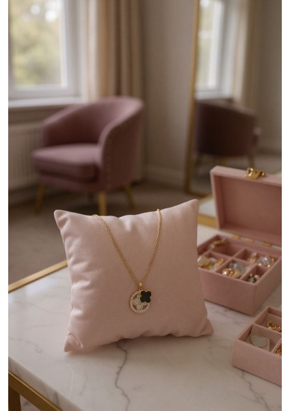 Sante Zirkon Taşlı Çelik Kolye