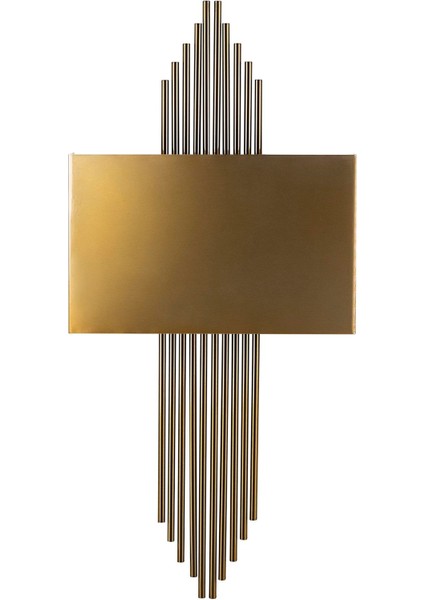 Mızrak Dekoratif Metal Borulu Tekli Aplik Eskitme, Rustik Ambiyans Duvar Lambası MIZRAK-615