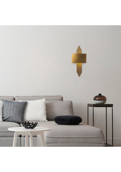 Mızrak Dekoratif Metal Borulu Tekli Aplik Eskitme, Rustik Ambiyans Duvar Lambası MIZRAK-615