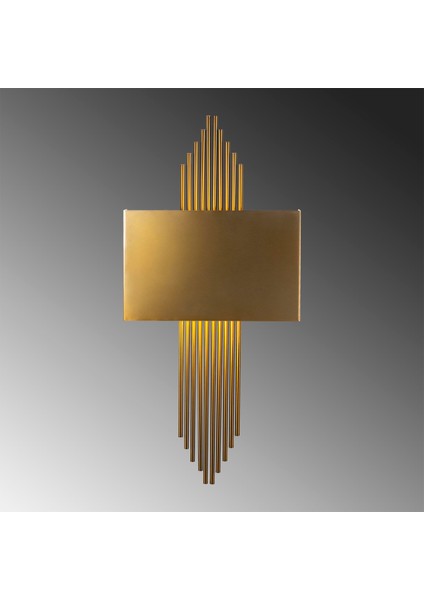 Mızrak Dekoratif Metal Borulu Tekli Aplik Eskitme, Rustik Ambiyans Duvar Lambası MIZRAK-615