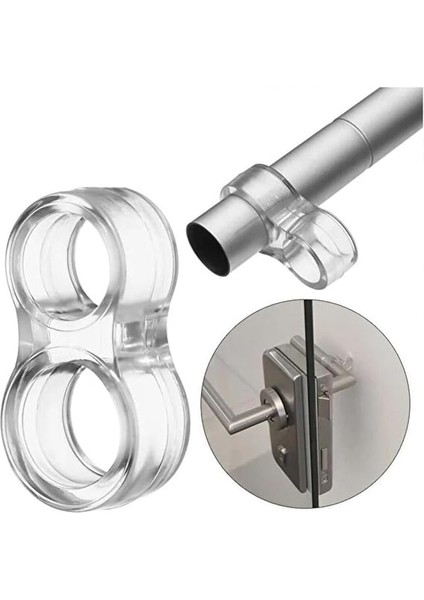 Şeffaf Silikon Plastik Kapı Kolu Tutucu Tutacağı Durdurucu Pencere Tamponu Stoperi (12 Adet)