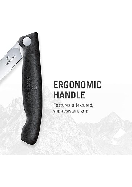 Swiss Klasik Katlama Sebze Bıçağı, Düz Kes, Bulaşık Makinesinde Yıkanabilir, Siyah, Blister Paketi fırsatları