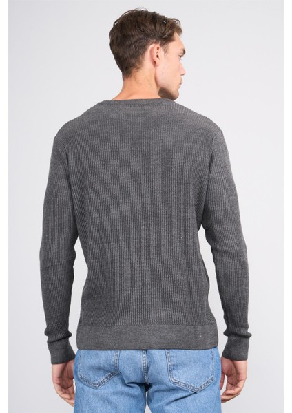 Çetinkaya Mentality 5295 Bisiklet Yaka 1/18 Akrilik Regular Triko Koyu Gri fırsatları