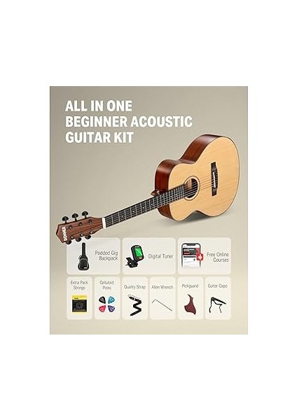 Dag-1m Dreadnought Akustik Gitar Seti (Naturel) fiyatları