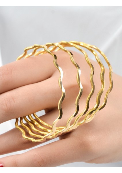 6 gr (Gram) Yatırımlık Işçiliksiz Oluklu Zikzak Ajda 22(916) Ayar Altın (5.4-5.6-5.8-6.0-6.2-6.4) modelleri