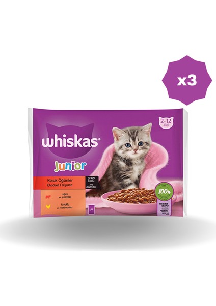 Yaş Mama Poşet Yavru 340 gr - (3 Adet)