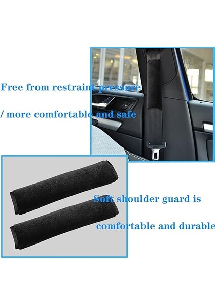 2 Parçalı Araç Emniyet Kemeri Koruyucu, Çıkarılabilir Emniyet Kemeri Koruyucu, Boyun/omuz Koruması, Yetişkinler ve Çocuklar Için (Siyah) indirimleri