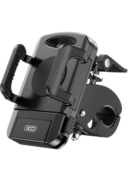 Xo Is Beauty Çok Amaçlı Gidon Bağlantılı Bisiklet ve Motosiklet Telefon Tutucu C109 | 360° Döner Mekanizma | 4.0-6.9 Inç Cihaz Uyumu | Güçlendirilmiş Abs & Silikon Malzeme, Siyah